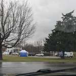 image for People are starting to setup tents to camp outside the prison where Luigi Mangione is held.