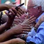 image for Hospital workers and Bernie Sanders at a rally to keep their hospital from closing