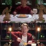 image for Macaulay Culkin recreating an iconic scene from Home Alone, 33 years later.