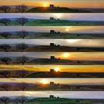 image for 12 monthly photos of the sun, same spot and time