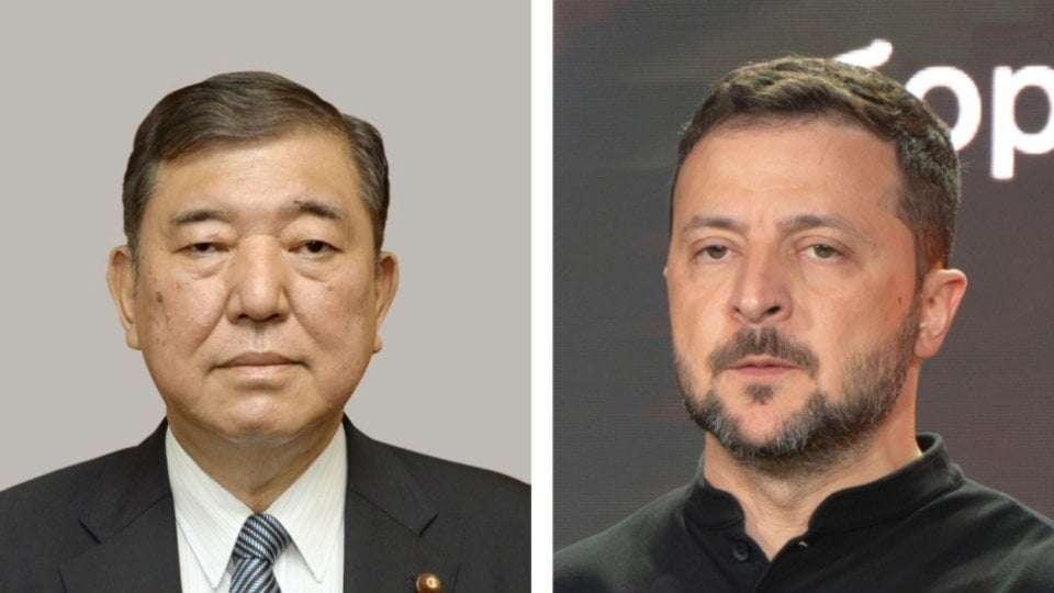 image for Ishiba tells Zelenskyy Japan will stand with Ukraine to achieve peace