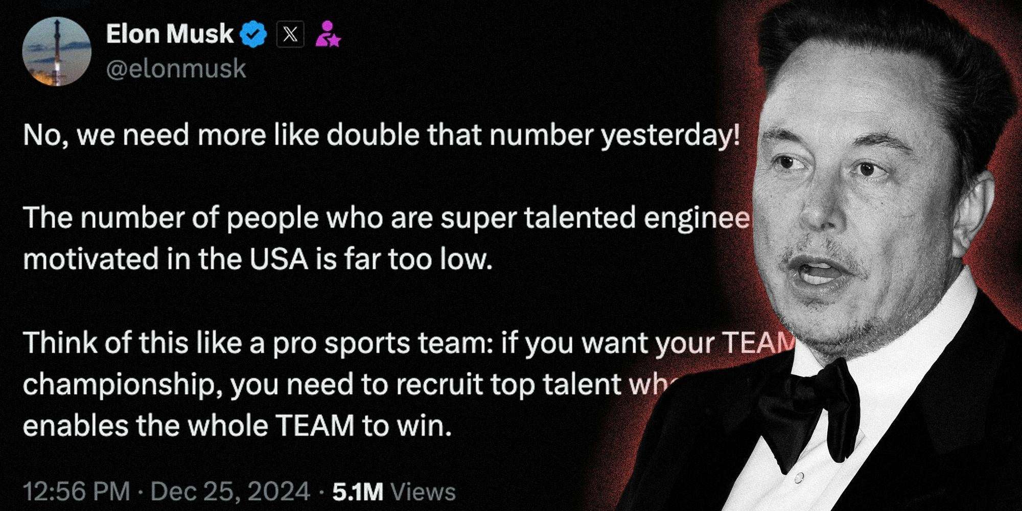 image for Right-wingers turn on Elon Musk over his latest immigration stance