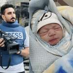 image for Ayman Al-Jadi born hours after his father Ayman was killed in an airstrike in front of the hospital.