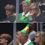 image for Will Ferrell dresses up as Buddy the Elf at a Dec.29 hockey game between the Kings and Flyers.