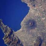 image for Famous Italian volcano, Mount Vesuvius, shot from the International Space Station