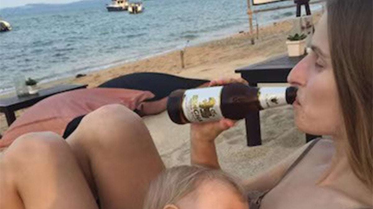 image for Psychologist seen drinking beer while breastfeeding child; LinkedIn post goes viral