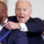 image for Biden giving Magic Johnson the Presidential Medal of Freedom