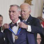 image for Bill Nye receiving Medal of Freedom for his dedication to science education