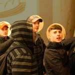 image for From L to R Micah Coomer, Joshua Abate, and Dodge Dale Hellonen are seen inside US Capitol Jan. 6th