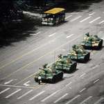 image for Tank Man- Jeff Widener, 1989. Famous Tianamen Square protests, Beijing, China