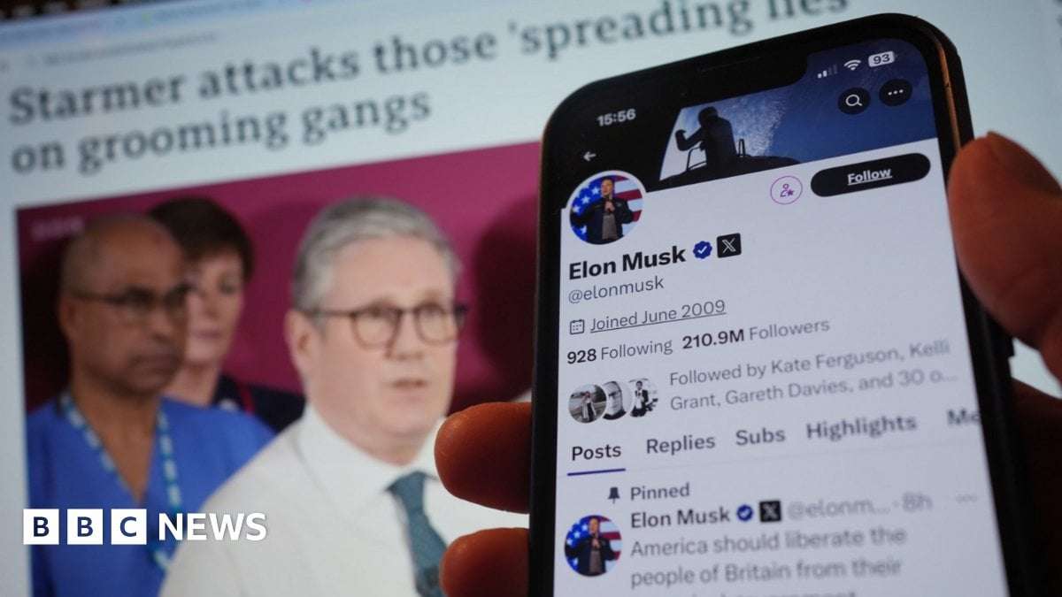 image for UK security officials monitor Elon Musk's social media posts