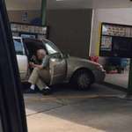 image for An old man spoon feeding his wife ice cream, true love never dies