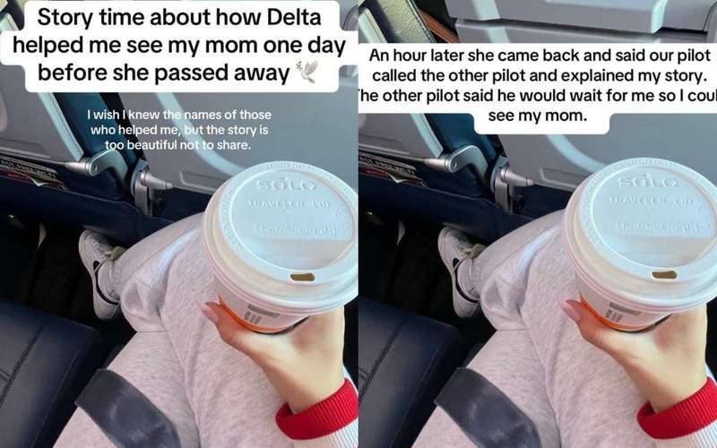 image for Delta Airlines praised for holding flight to allow daughter time with dying mother