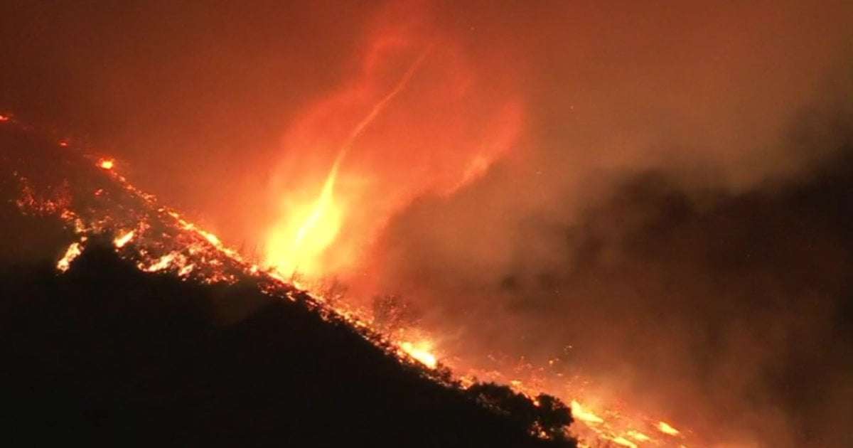 image for "Firenado" tears through Palisades Fire zone near Brentwood