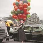 image for Audrey Hepburn on the set of the movie Funny Face in Paris, 1957