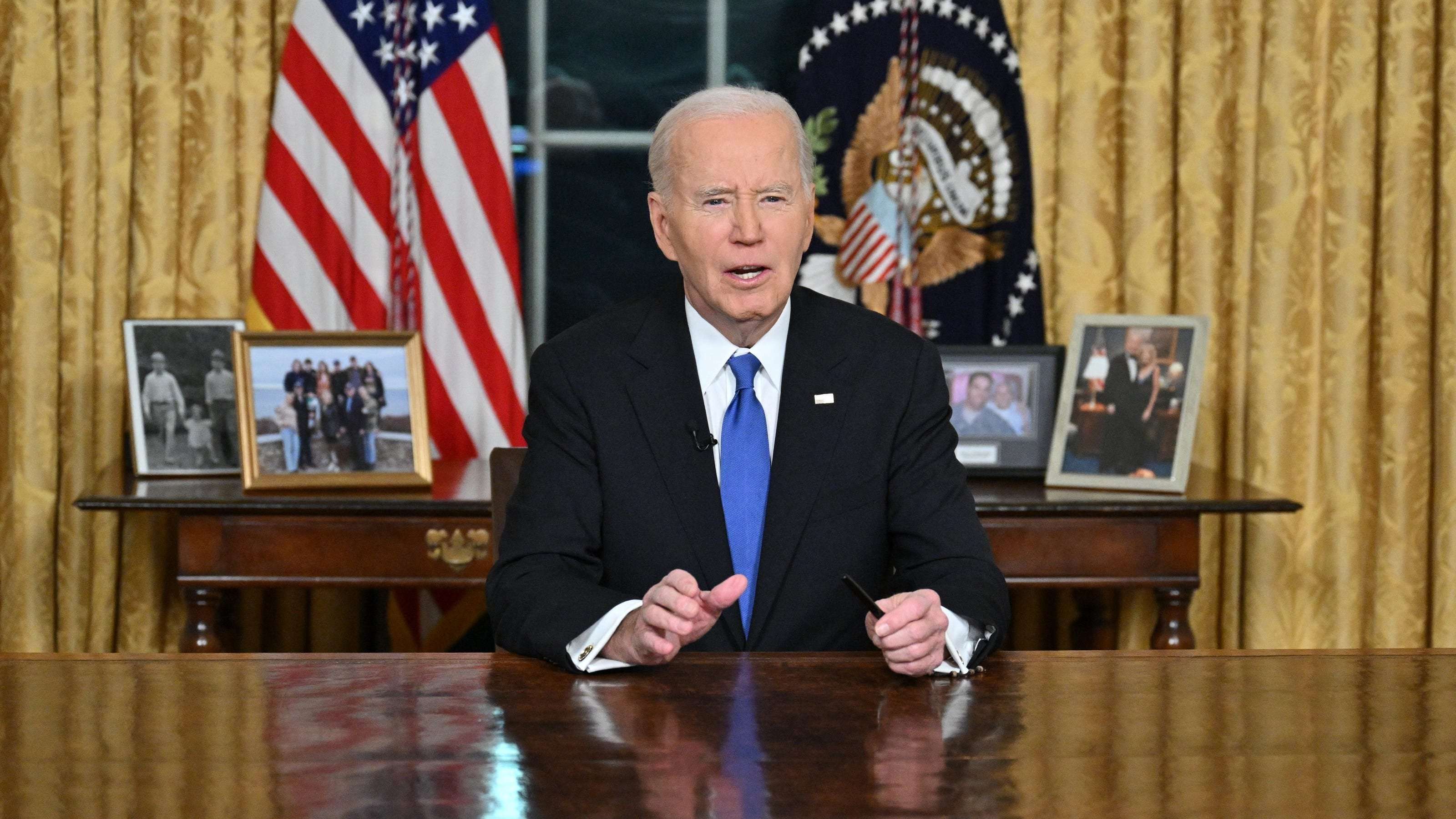 image for President Biden warns of 'oligarchy' as he bids farewell to five decades in politics