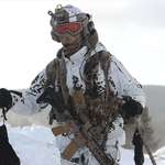 image for A German special forces operator pictured during cold weather training in northern Canada, Jan 2024.