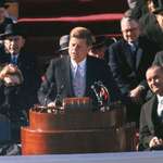 image for JFK standing outdoors at his inauguration in 22 degree weather without an overcoat.