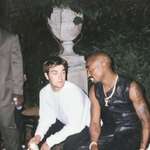 image for Robbie Williams (The Monkey from Better man) high on cocaine pictured with Tupac