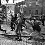 image for Danuta Danielsson, f38, hitting a marching Neo-Nazi with a handbag, 13 April 1985, Växjö, Sweden.