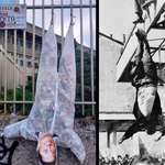 image for Elon hangs like Mussolini.         A normal day in Piazzale Loreto, Milano 2025/1945