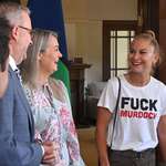 image for Former 'Australian of the Year' Grace Tame having morning tea with the prime minister today