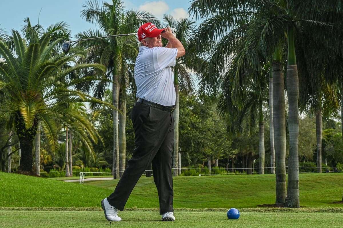 image for Trump mocked for hitting the golf course — just a week after being sworn in again