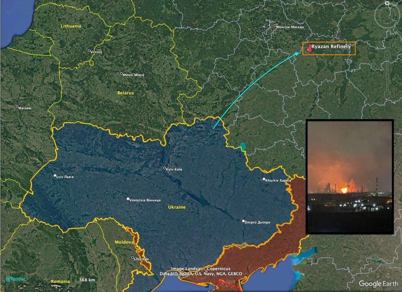 image for Ukraine destroys 5% of Russia’s total refinery capacity in only two nights of strikes