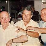 image for My grandfather (middle) and the two men who stood in front of and behind him in line at Auschwitz