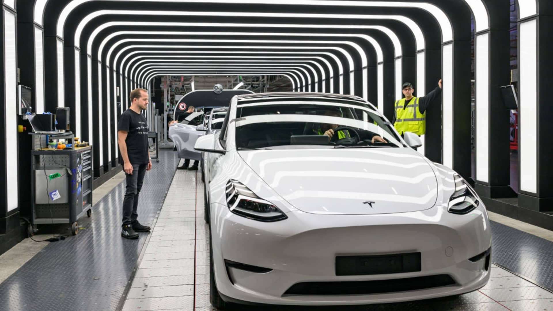 image for Tesla fourth-quarter results miss estimates as automotive revenue drops 8%