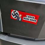 image for quite a funny sticker on someone's cybertruck