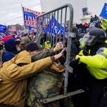 image for Picture of MAGA patriots attacking capitol police.