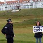 image for No more political posts. Here's a Scottish Woman Holding a sign [NSFW]