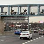 image for Anti Musk-DOGE sign along Route 4 Bergen County NJ yesterday