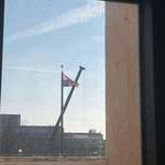 image for Flag flown upside down as sign of distress outside of US State Department building