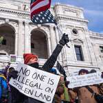 image for Thousands march in front of Minnesota state capitol