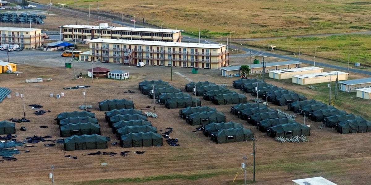 image for 'He's Building a Concentration Camp': Fears Grow as Images Emerge of Offshore Prison at Gitmo