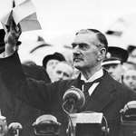 image for Neville Chamberlain with a pice of paper with a guarentee that Hitler will not invade Czechoslovakia
