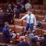 image for US Marine veteran Ruben Gallego as violent MAGA extremists were overrunning the Capitol 1/6/2021