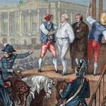image for Engraving by an unknown artist depicting the execution of King Louis XVI on January 21, 1793