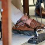 image for Luigi Mangione's shackled ankles in court