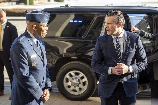 image for Hegseth Defends Trump's Firings of Pentagon Leaders and Says There May be More Dismissals