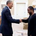 image for Kendrick Lamar with former President Obama in the White House