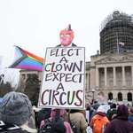 image for A quote displayed on a protest sign , USA