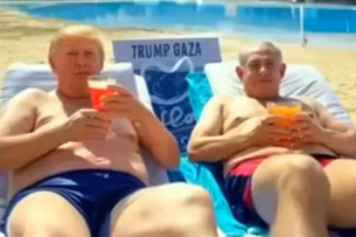 image for Trump shares Gaza AI-video showing him, Netanyahu sunbathing
