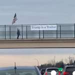 image for Iraq war vet stands alone in protest. Trump is a traitor