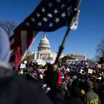 image for Protesters denounce the Trump administration during a demonstration near the US Capitol