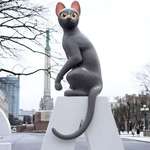image for Latvia has won its first-ever Oscar, they celebrated its nomination with a Flow cat statue in Riga