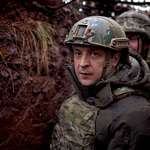 image for President Zelensky visits front-line positions of Ukranian military in Donbass Dec. 6, 2021