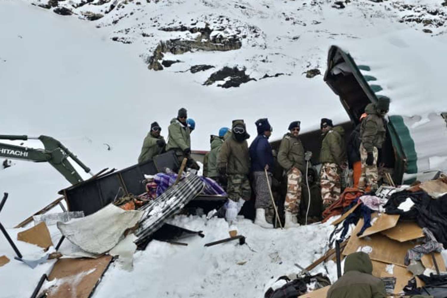 image for 46 Constructions Workers Saved by the Metal Containers They Were Sleeping in amid Avalanche That Killed 8 Others: Reports